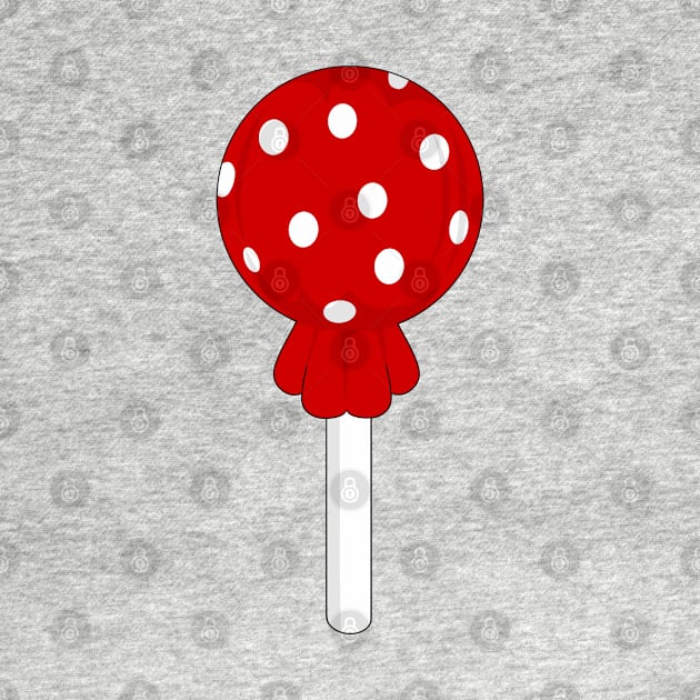 Red polka dot lollipop by MickeyEdwards